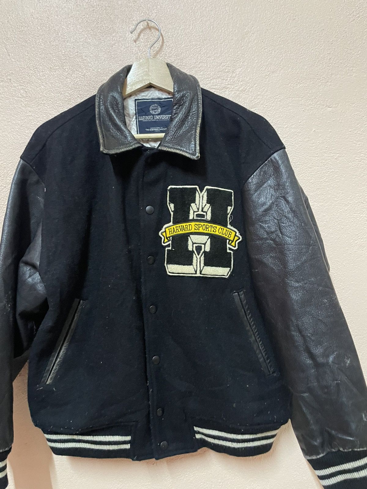 Other Vintage Varsity Letterman Harvard University Leather Jacket Size US M / EU 48-50 / 2 - 4 Thumbnail