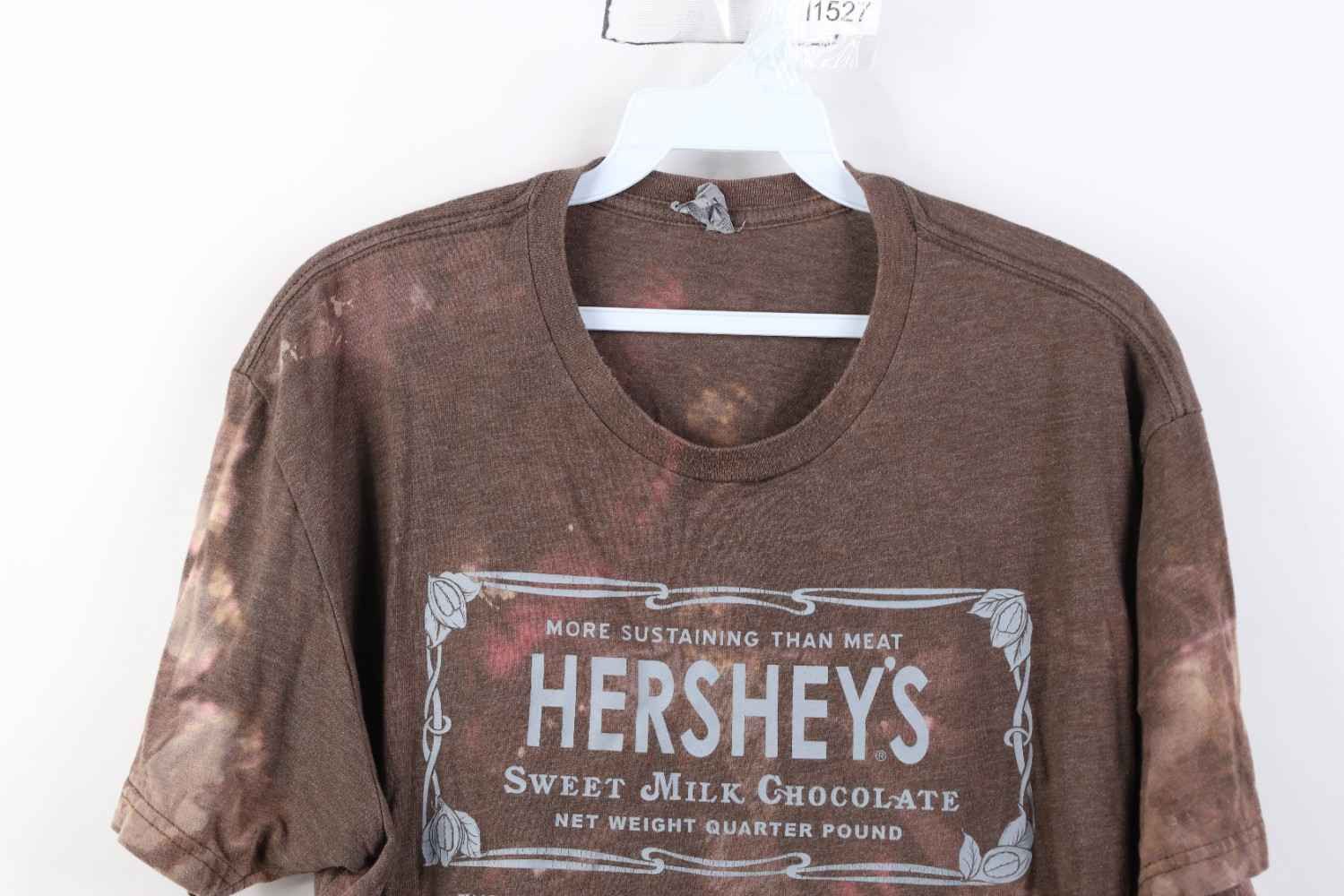 Vintage Vintage Y2K Acid Wash Hersheys Chocolate Bar T-Shirt Brown Size US L / EU 52-54 / 3 - 2 Thumbnail