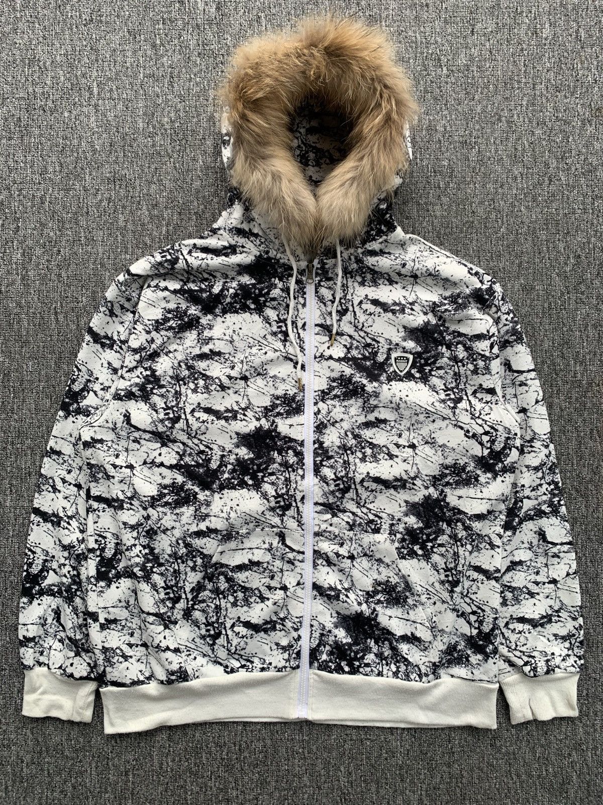 00s leather fur hoodie leopard opium 寝苦しい LGB