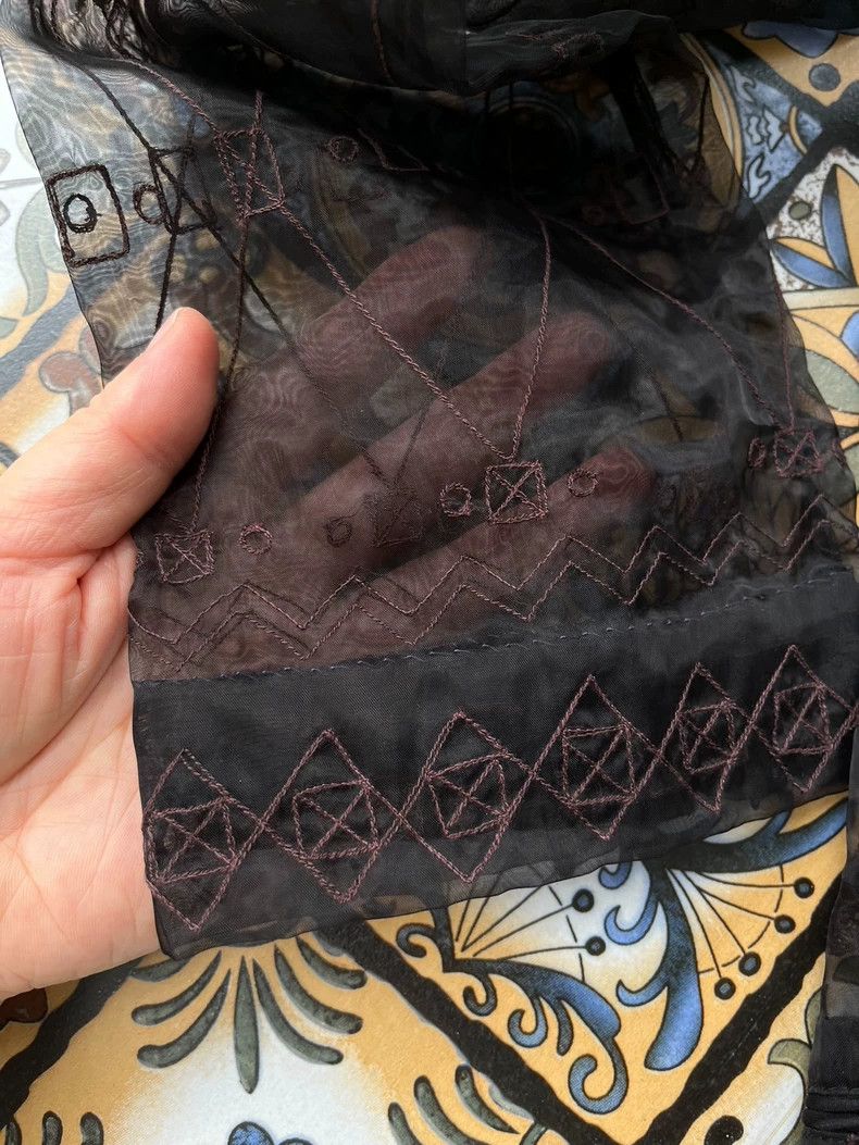 Issey Miyake Issey Miyake size:2 Black embroidered cardigan Size XS / US 0-2 / IT 36-38 - 7 Thumbnail