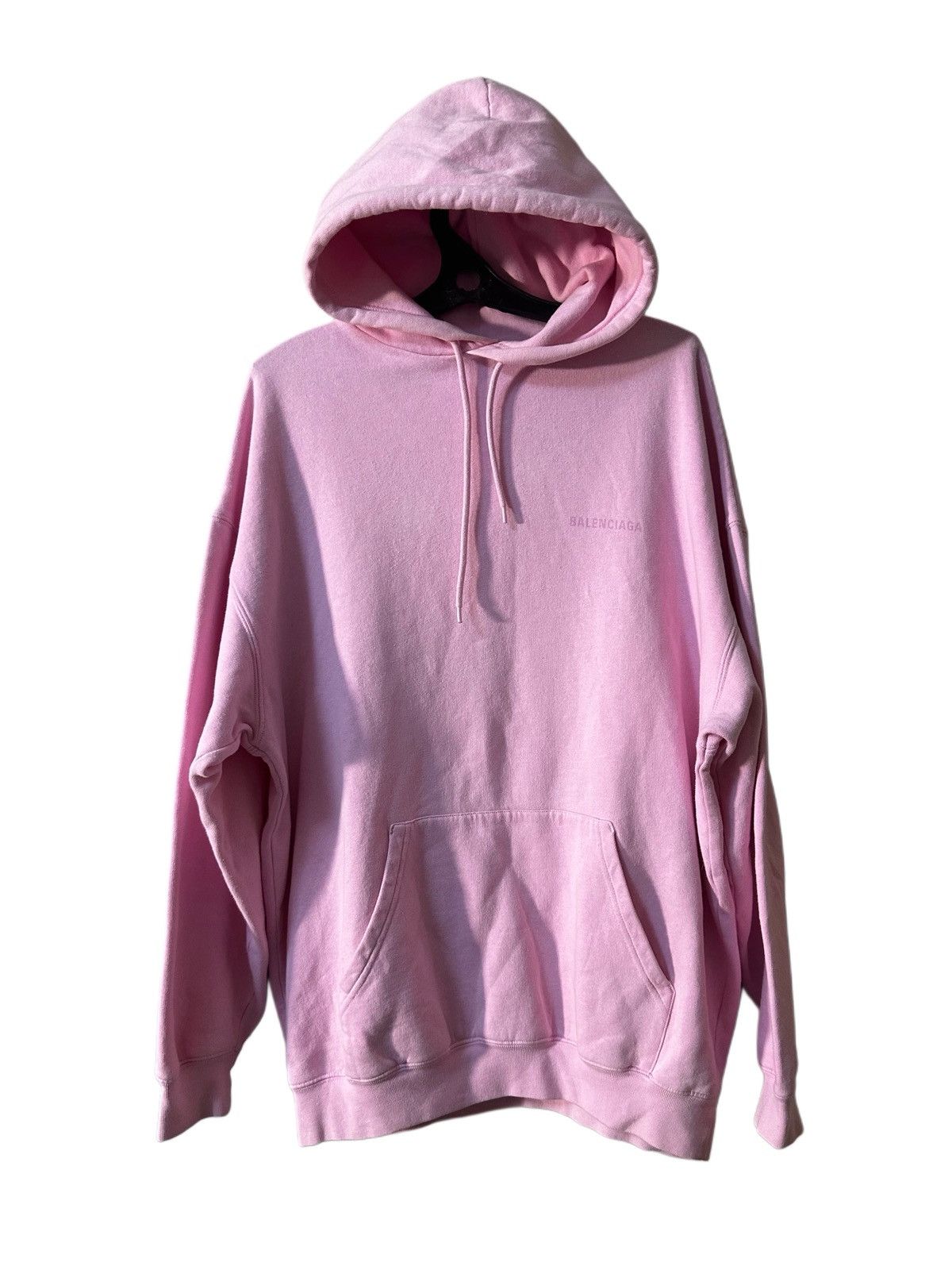 Balenciaga BALENCIAGA SS2020 Pink Embroidered Hoodie Size US S / EU 44-46 / 1 - 1 Thumbnail