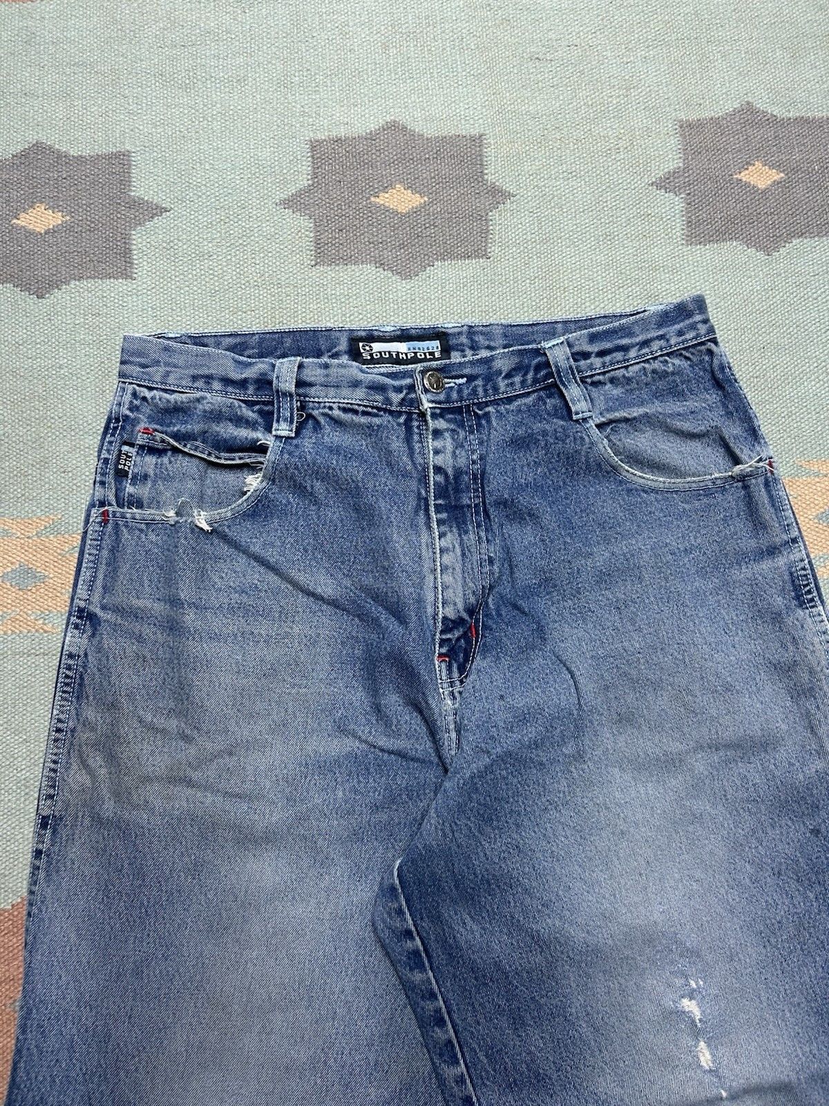 Vintage y2k baggy jeans southpole faded distressed wide skater 34x32 Size US 34 / EU 50 - 7 Thumbnail