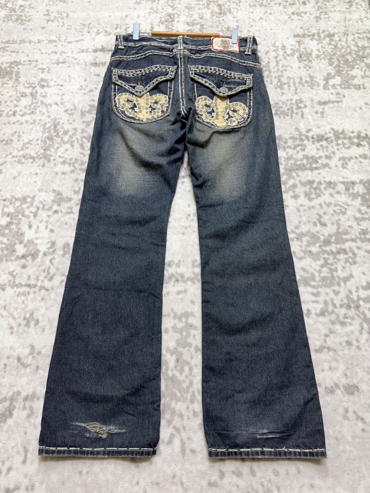 Hysteric Glamour Laguna Beach Fleur De Lis Embellishment Flared White Stitch Size US 32 / EU 48 - 1 Thumbnail