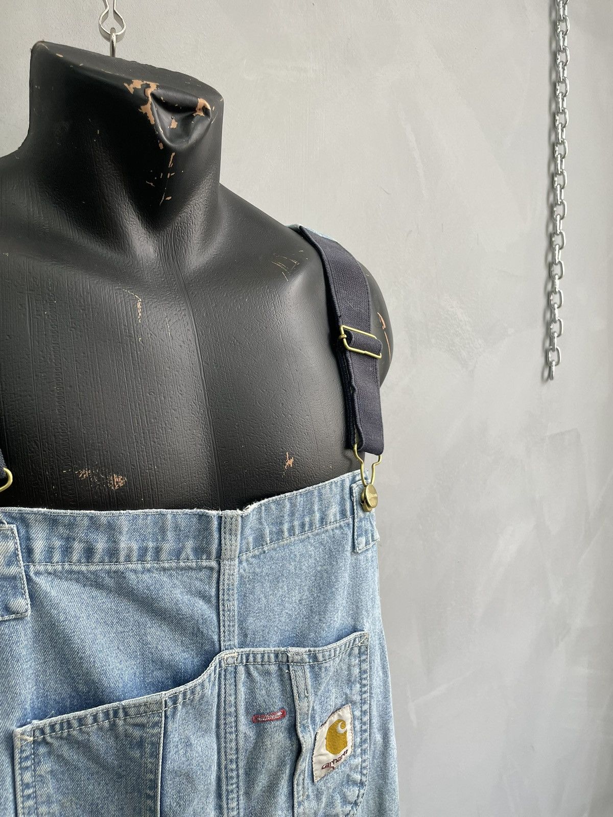 Carhartt Distressed overall Carhartt fashion pants carpenter y2k Size US 36 / EU 52 - 6 Thumbnail