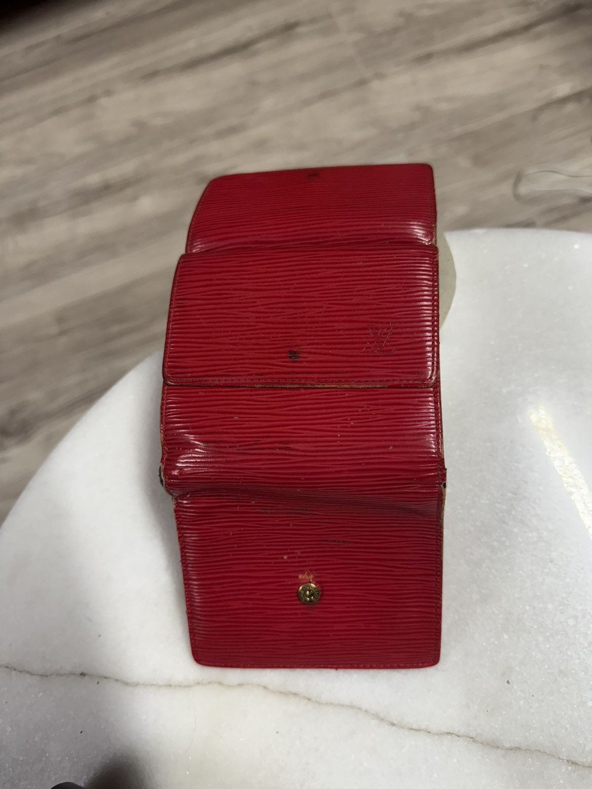 Louis Vuitton Red Epi Leather Wallet Preowned