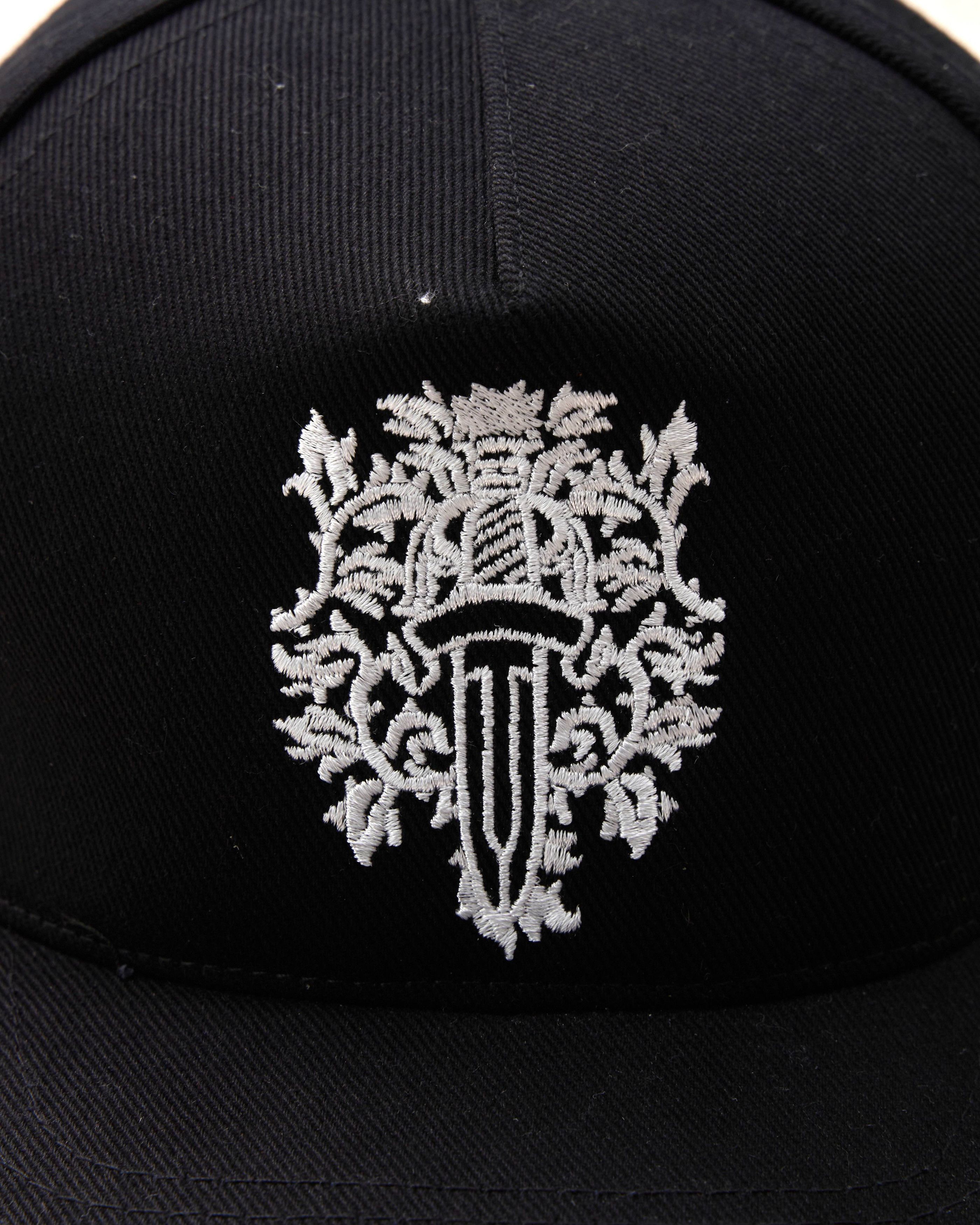 Chrome Hearts Dagger Denim Baseball Hat Black/White Hats