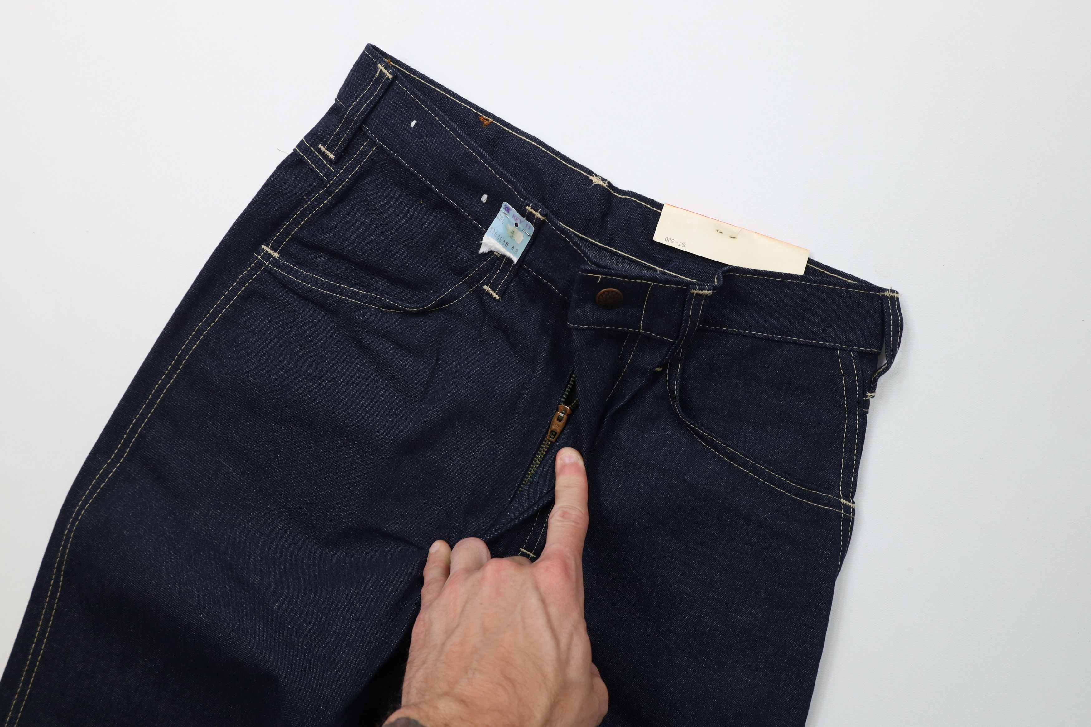 Vintage Deadstock Vintage 70s Stetson Flared Denim Jeans Indigo USA Size US 28 / EU 44 - 6 Thumbnail