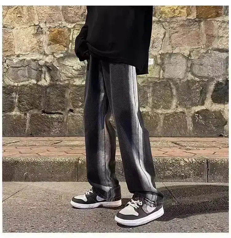 Japanese Brand Casual contrasting straight leg jeans Size US 32 / EU 48 - 3 Thumbnail