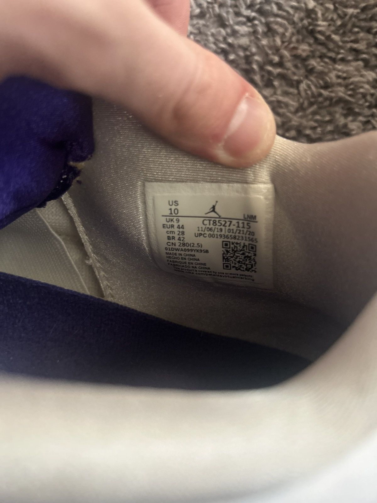 Jordan Brand × Nike Jordan 4 metallic purple Size US 10 / EU 43 - 4 Thumbnail