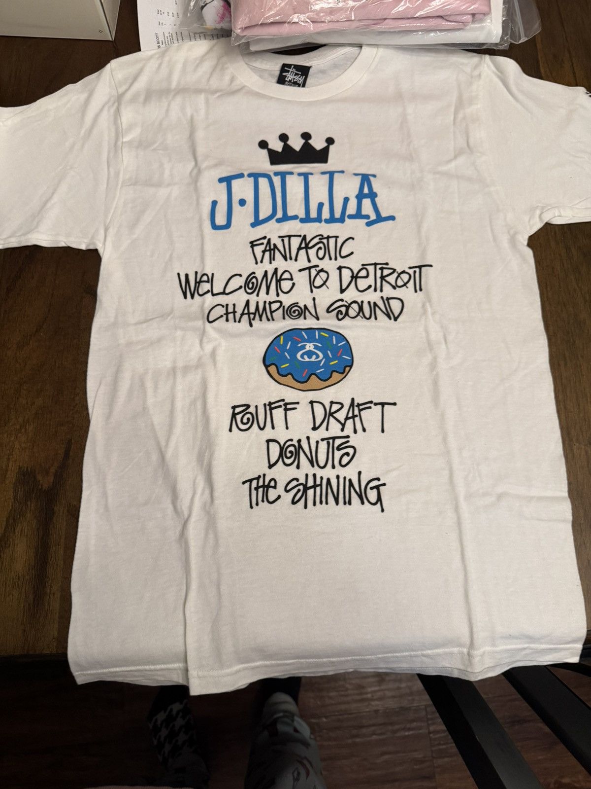 Stussy Stüssy RARE J Dilla Detroit Champion Sound Donuts tee 