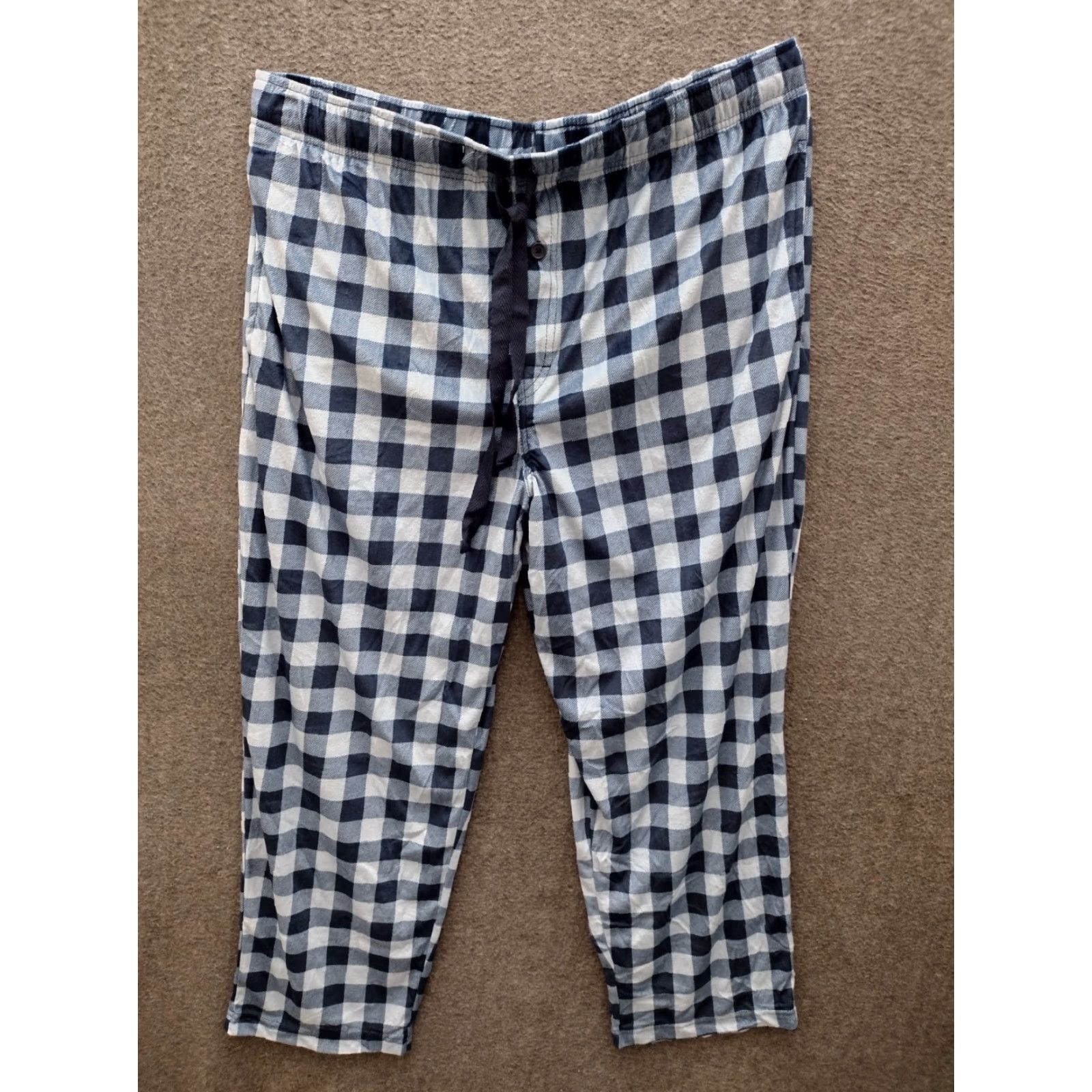 George George Men’s Relaxed Fit Fleece Sleep Pants 2XL Multicolor Plaid Lounge Pants with Drawstring Pockets Size US 39 - 2 Thumbnail