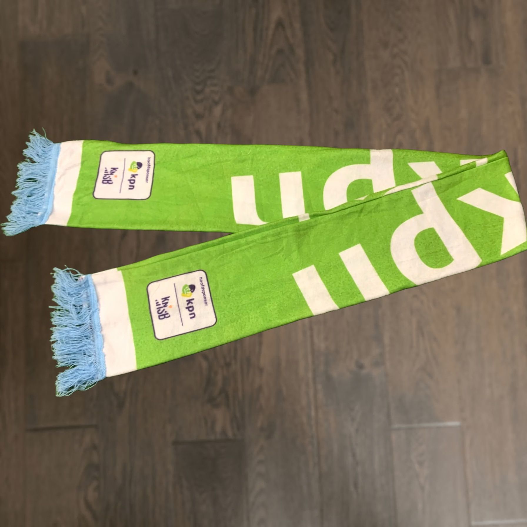 Vintage OFFICIAL PRODUCT CASUAL SCARF Green White and Blue Men One Size Size ONE SIZE - 1 Thumbnail