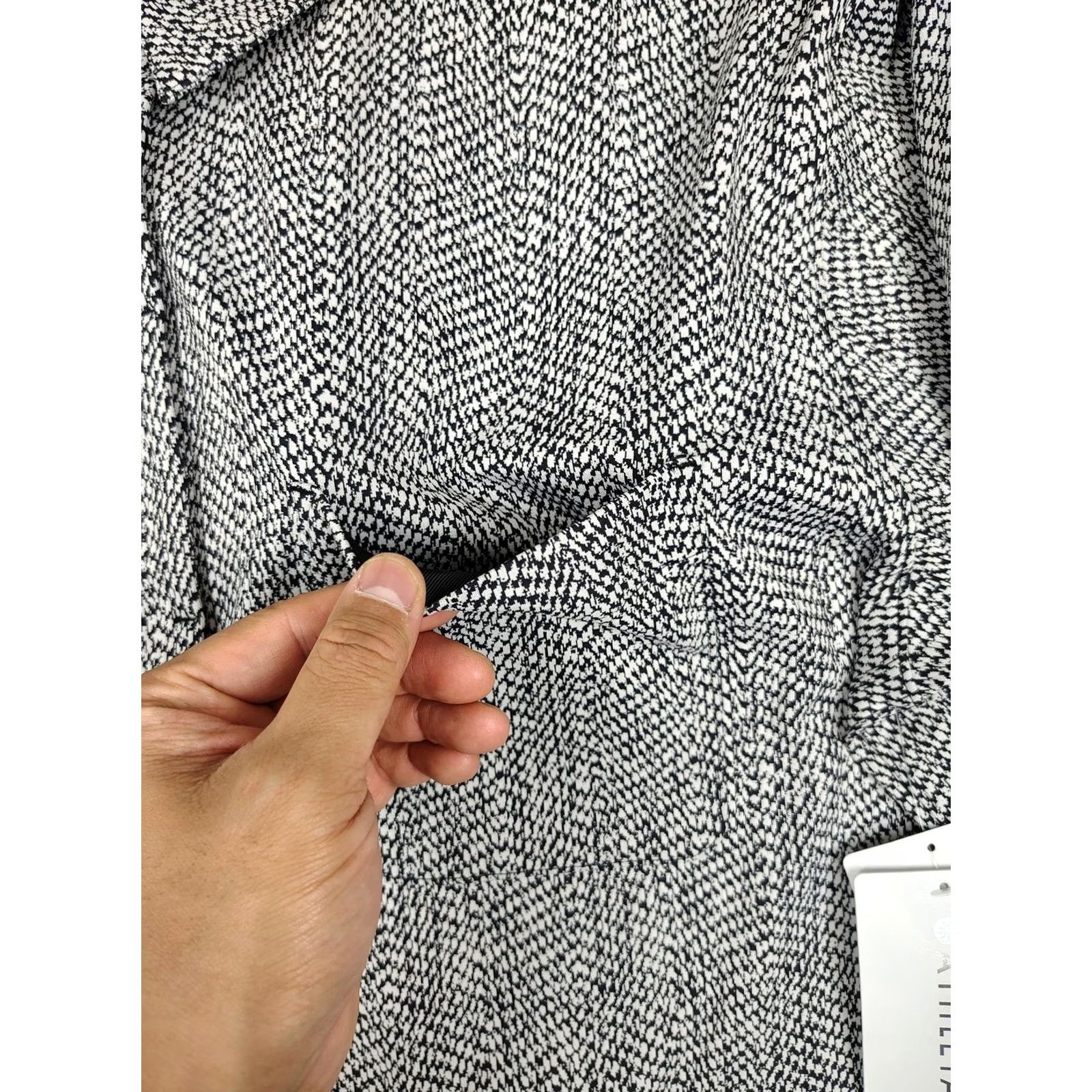 Athleta Athleta Jacket Womens Large Black White Textured Shirt Shacket Sculptek Stretch Size L / US 10 / IT 46 - 7 Thumbnail