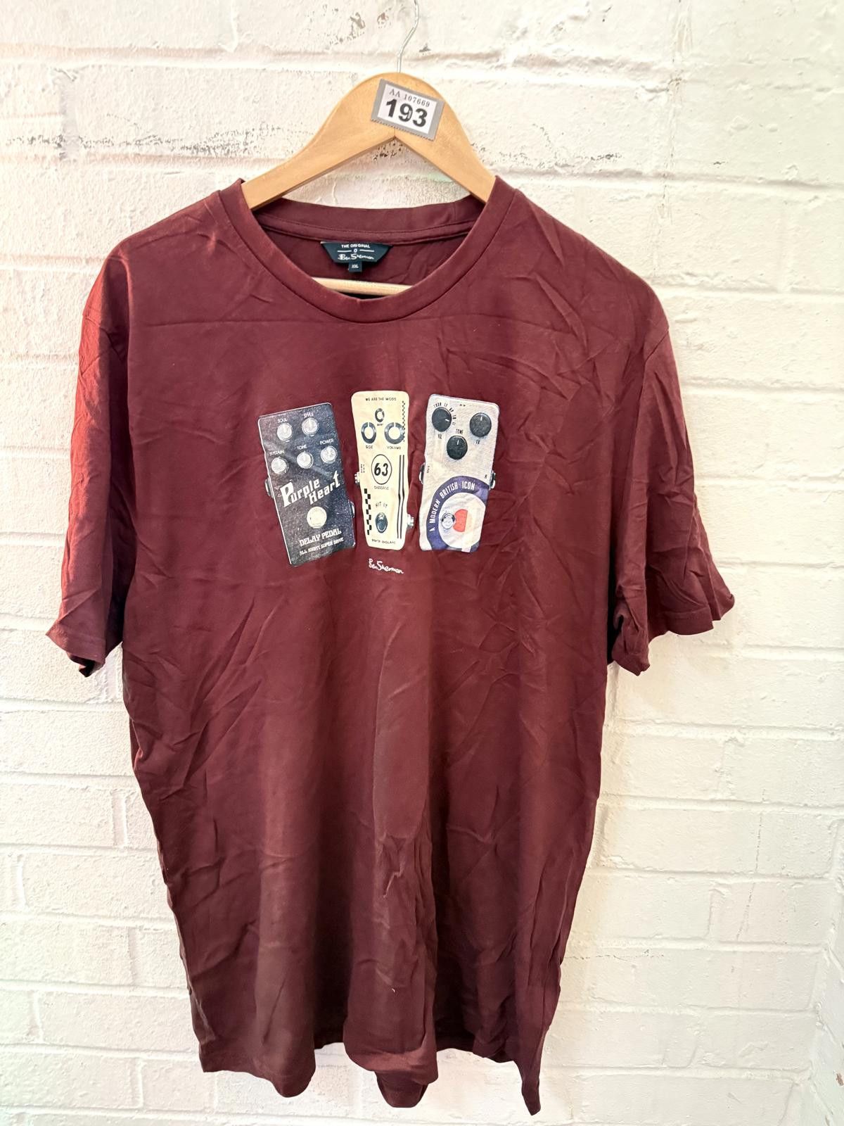 Ben Sherman Ben Sherman Men's Burgundy Graphic T-Shirt XXL Size ONE SIZE - 1 Thumbnail