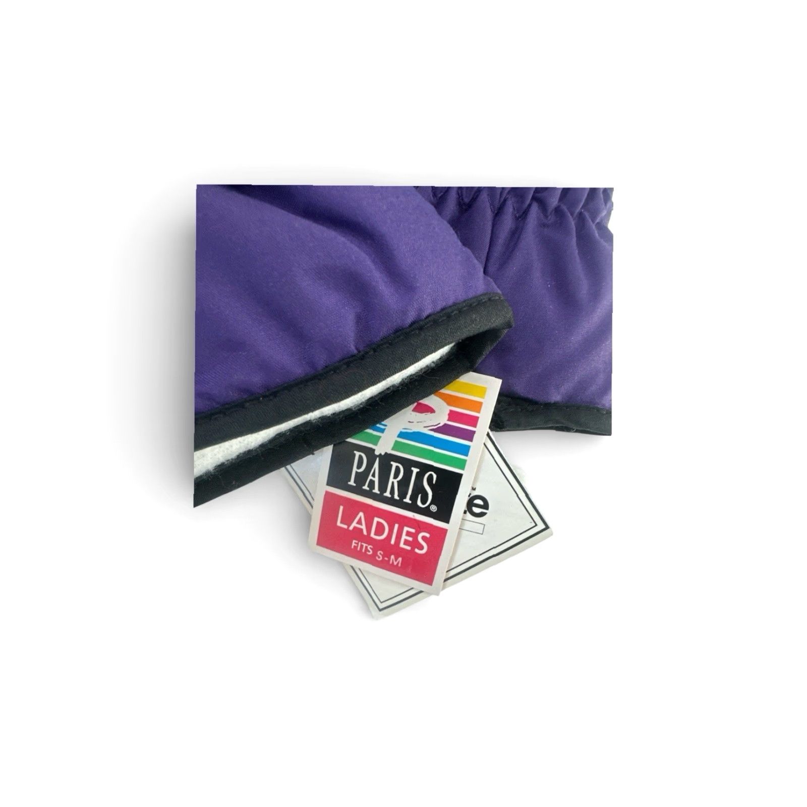 Vintage VINTAGE waterproof winter gloves Womens size S-M Deadstock NWT 90s Paris Accessories Purple & Black Nylon Waterproof Glove Womens 90s Winter Size ONE SIZE - 2 Thumbnail