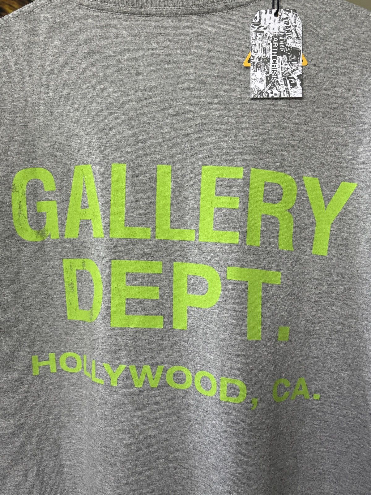 Gallery Dept. GALLERY DEPT LONG SLEEVE NEON GREEN LOGO TEE Size US L / EU 52-54 / 3 - 4 Thumbnail