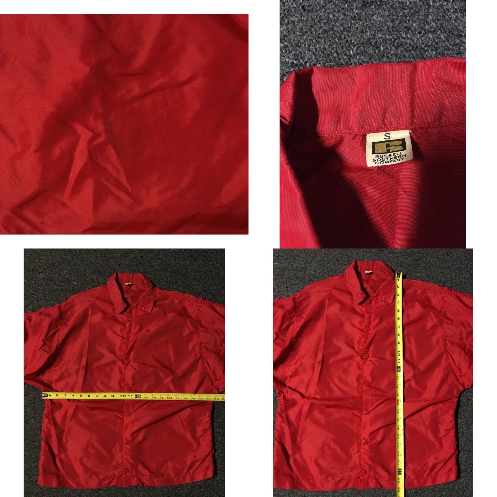 Russell Athletic Vtg Russell Southern Co Jacket S USA College Track PE Grunge Sport Gym 50s 60s USA Red Nylon Striped Windbreaker Mens Jacket Size US S / EU 44-46 / 1 - 8 Thumbnail