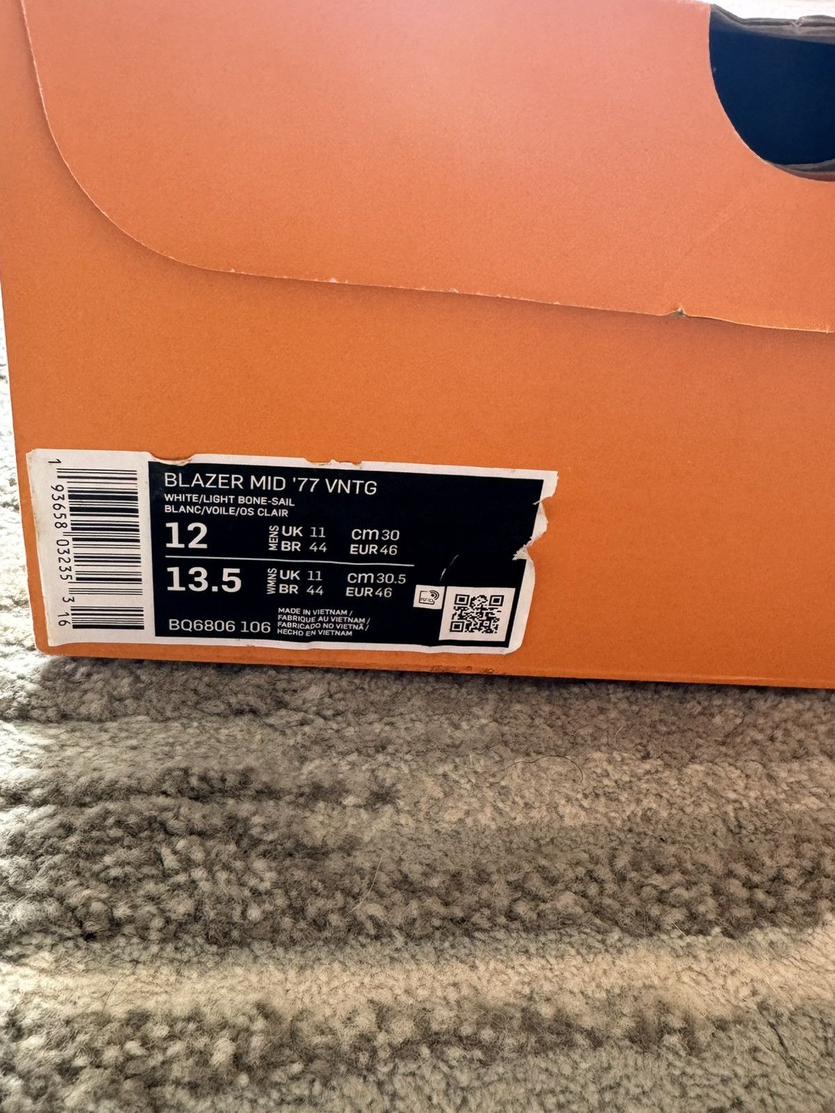 Nike Blazer mid “Patchwork” size 11.5 Size US 11.5 / EU 44-45 - 6 Thumbnail