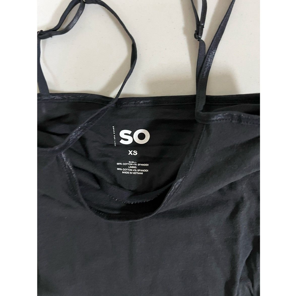 Sonoma SO Black Shelf-Bra Cami Camisole Tank Top Shirt Size XS 🖤 Size XS / US 0-2 / IT 36-38 - 4 Thumbnail