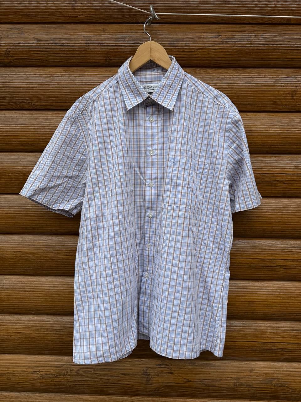 Yves Saint Laurent YSL Yves Saint Laurent Short Sleeve Shirt Logo Size L Size US L / EU 52-54 / 3 - 1 Thumbnail
