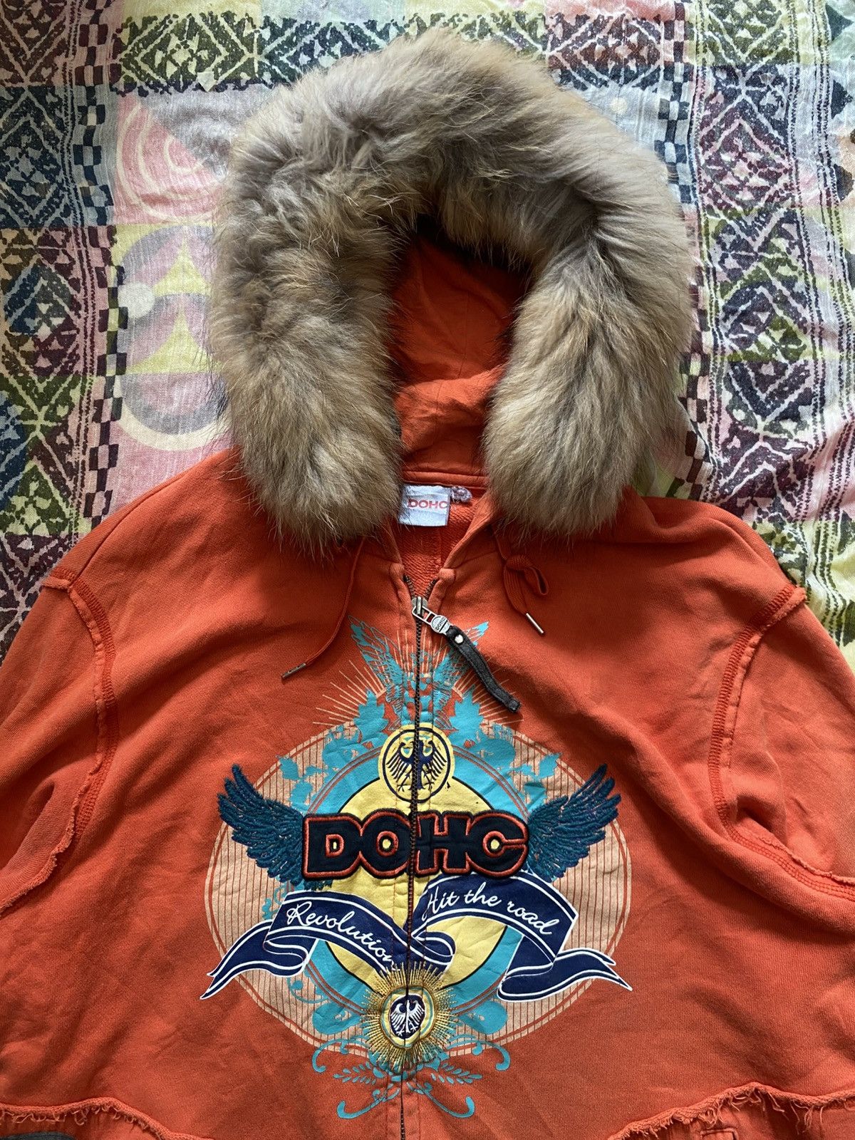 Le Grande Bleu (L.G.B.) Dohc faux fur distressed hoodie Size US XL / EU 56 / 4 - 3 Thumbnail
