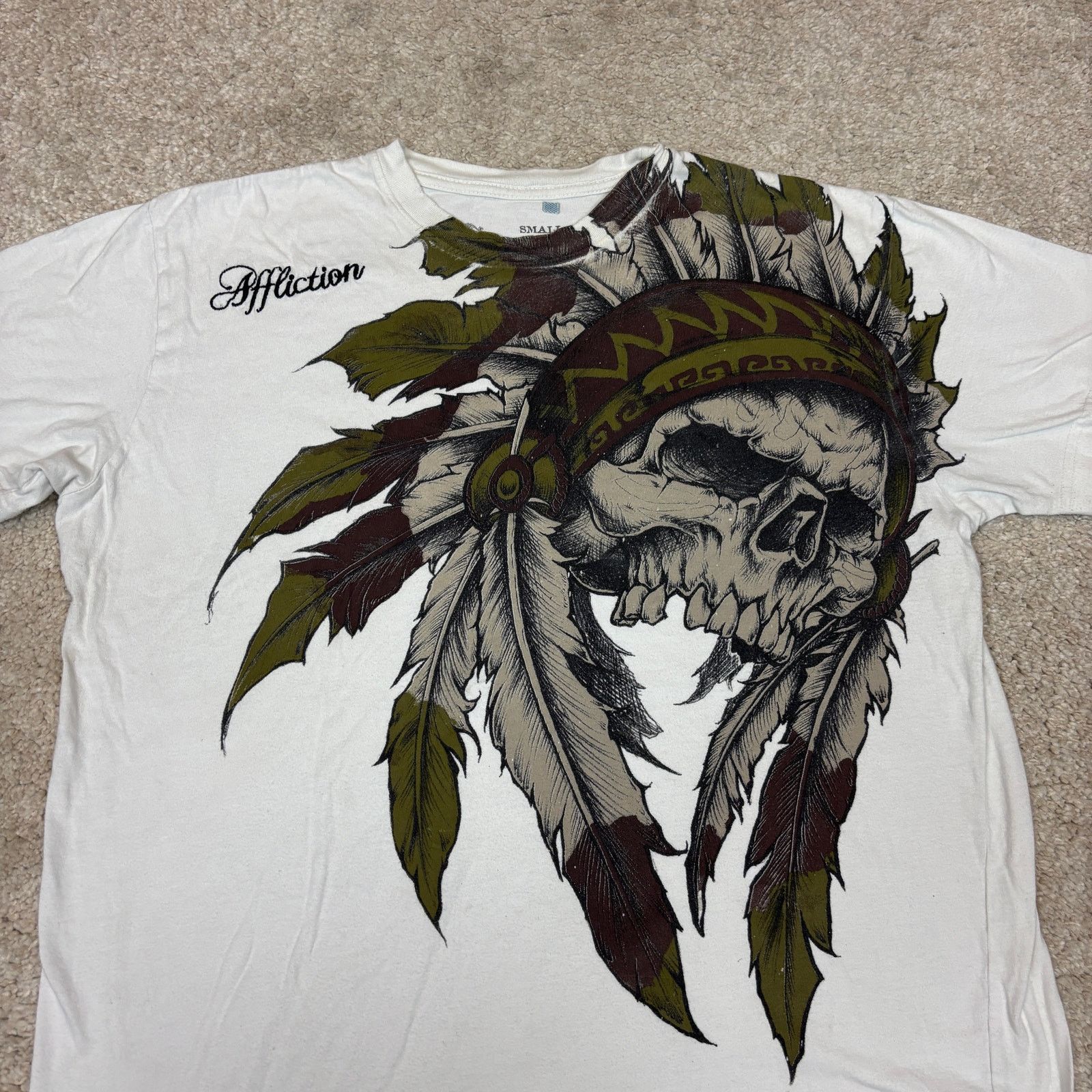 Affliction Affliction Native American Head T Shirt Men's Small Y2K Size US S / EU 44-46 / 1 - 2 Thumbnail