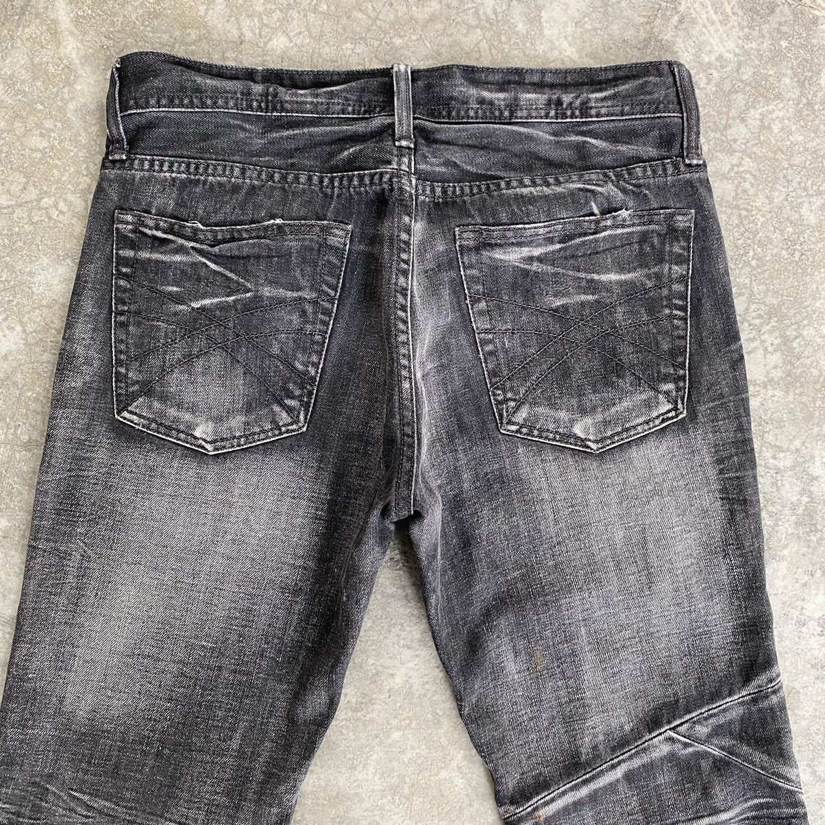 Japanese Brand Edge Rupert Japan Washed Grey Panelled Flared Jeans Size US 30 / EU 46 - 13 Thumbnail
