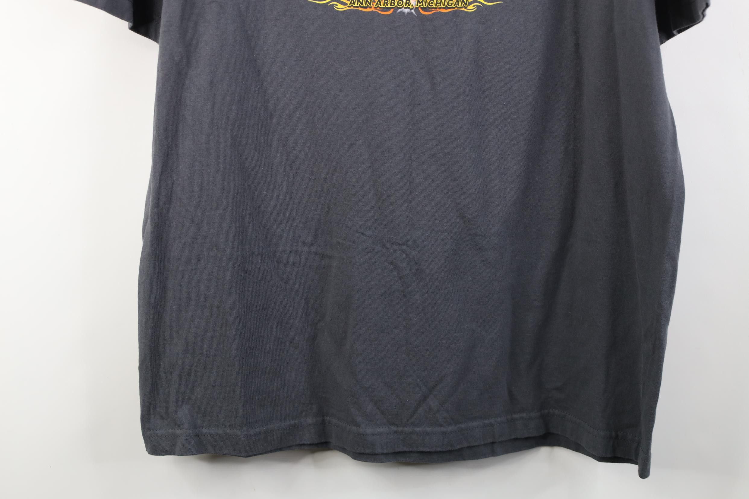 Harley Davidson Vintage Y2K 2005 Harley Davidson Fire Flames Arbor T-Shirt Size US XL / EU 56 / 4 - 13 Thumbnail