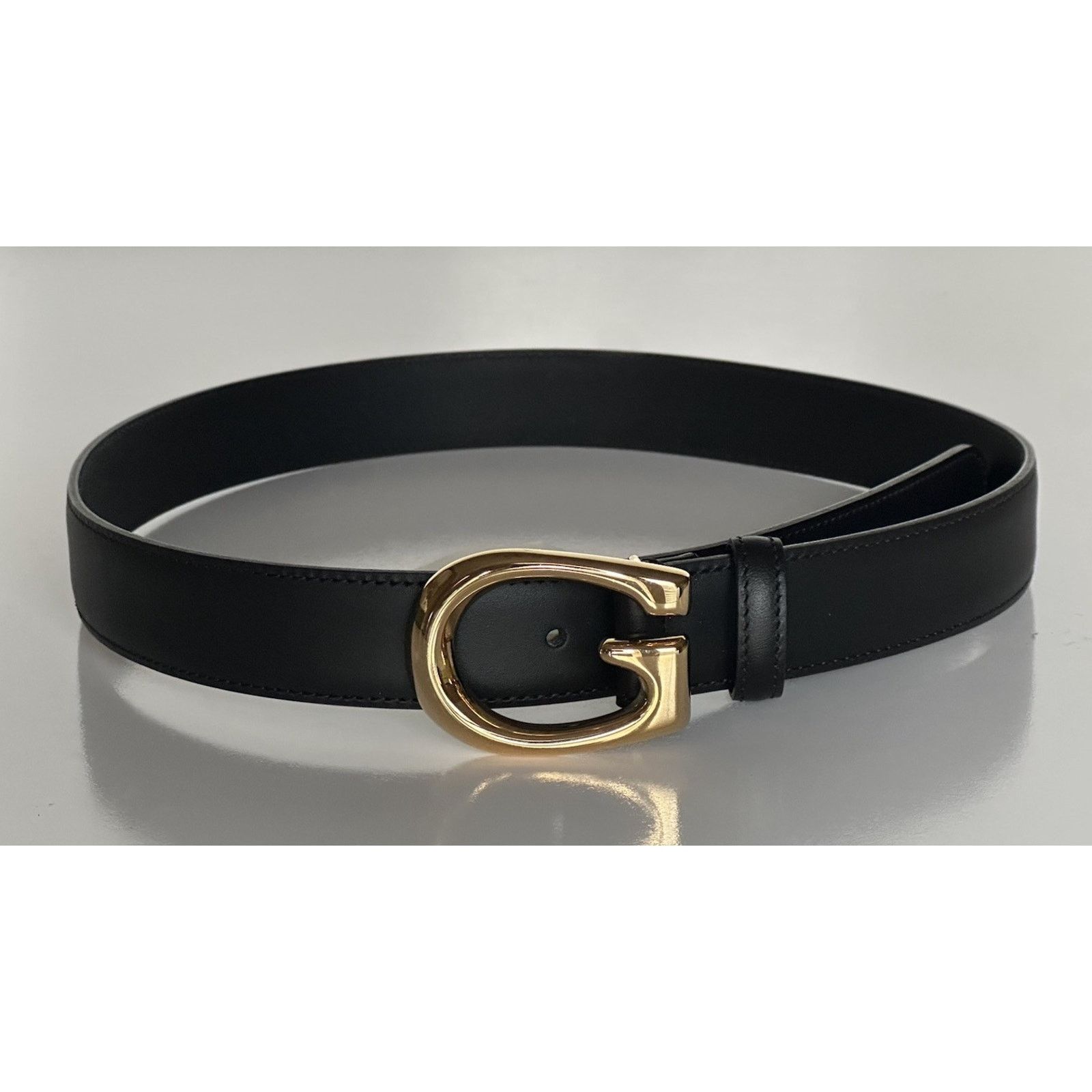 Gucci Selleria G-Buckle Leather Belt Black 115/46 IT 655566