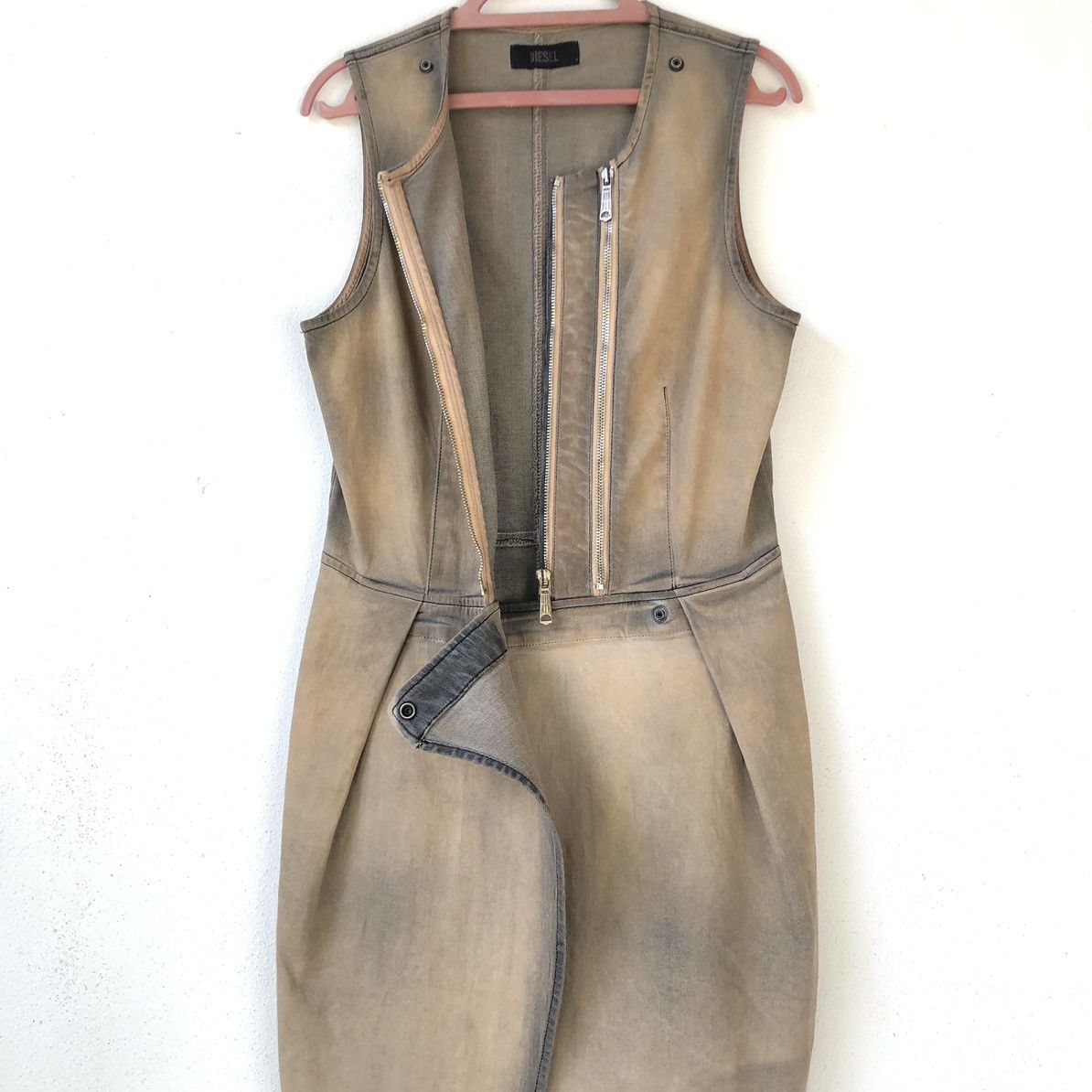 Diesel DIESEL Black Label Distressed Denim Dress Size M / US 6-8 / IT 42-44 - 3 Thumbnail