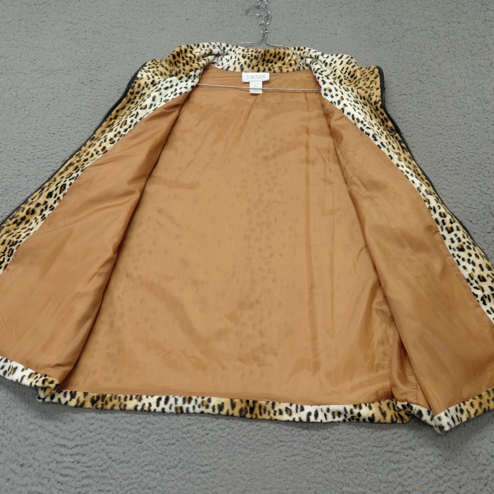 Jordan Brand Jordan Vest Womens XL Brown Leopard Print Full Zip Sleeveless Animal Pocket Vest Multicolor Leopard Pattern Womens Jordan Vest Size XL / US 12-14 / IT 48-50 - 6 Thumbnail