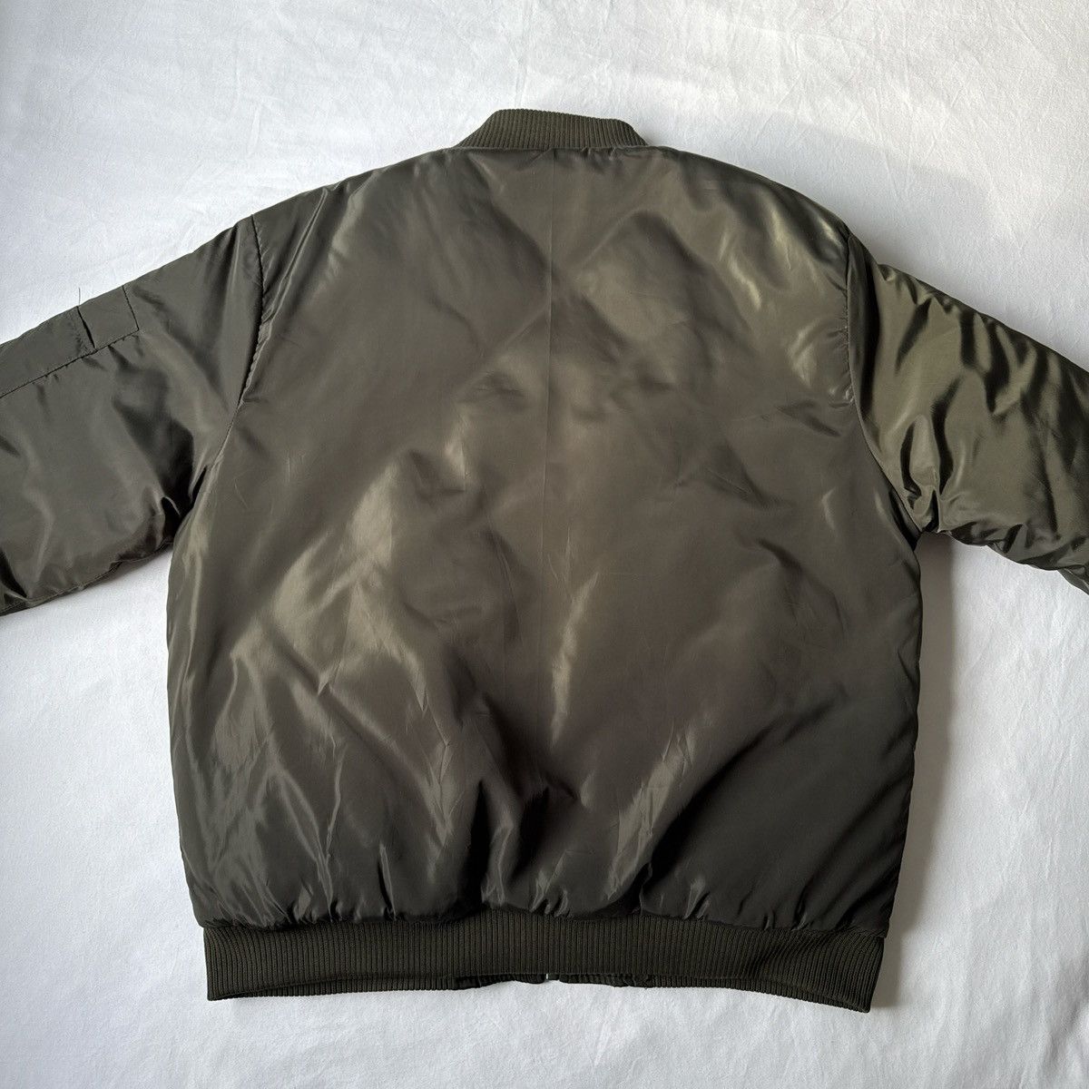 Alpha Industries Baari Embroidered Bomber Jacket Dark Green Large L IG Brand Size US L / EU 52-54 / 3 - 6 Thumbnail