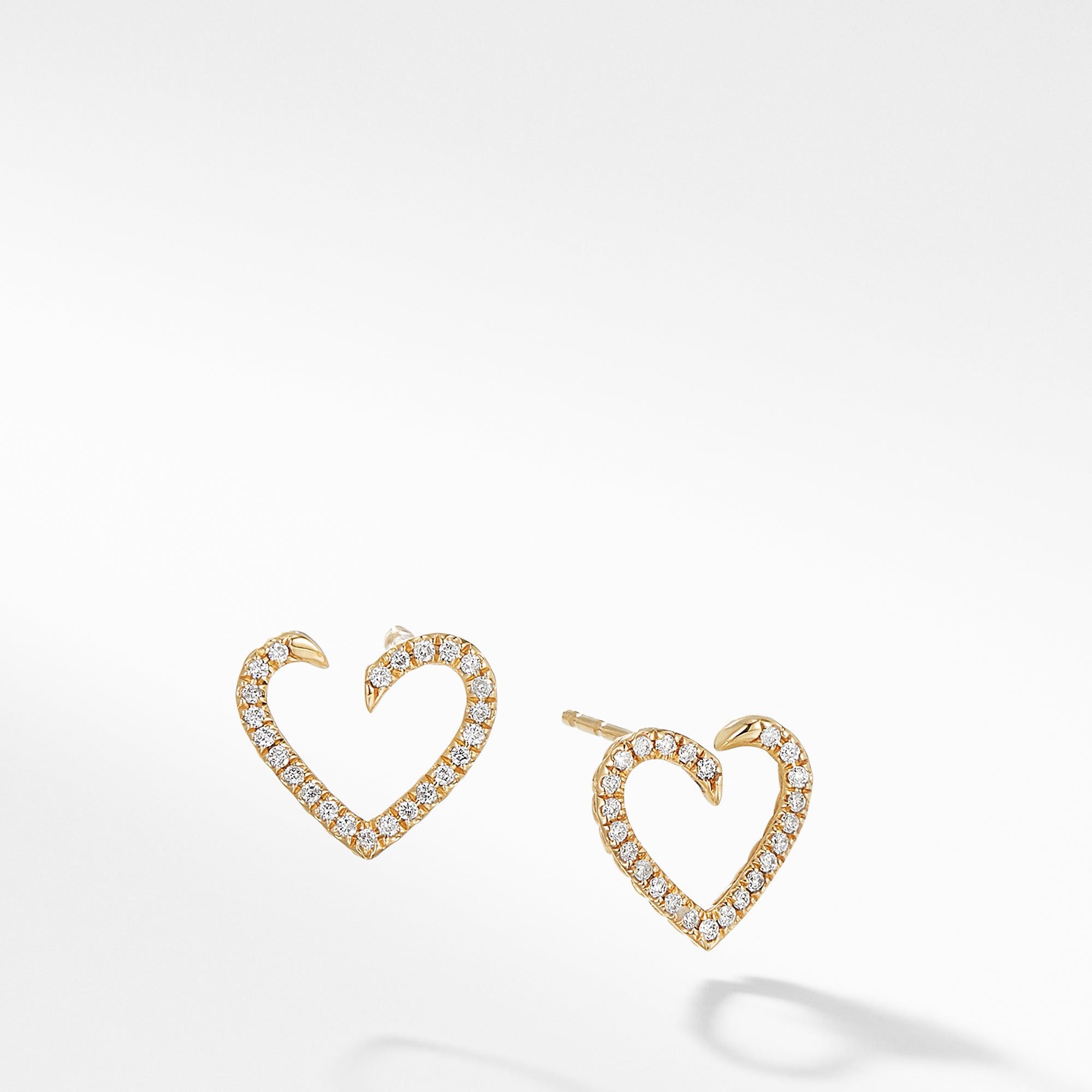 David Yurman o1w1db10325 Earrings in 18K Yellow Gold with Pave Diamonds Size ONE SIZE - 1 Preview