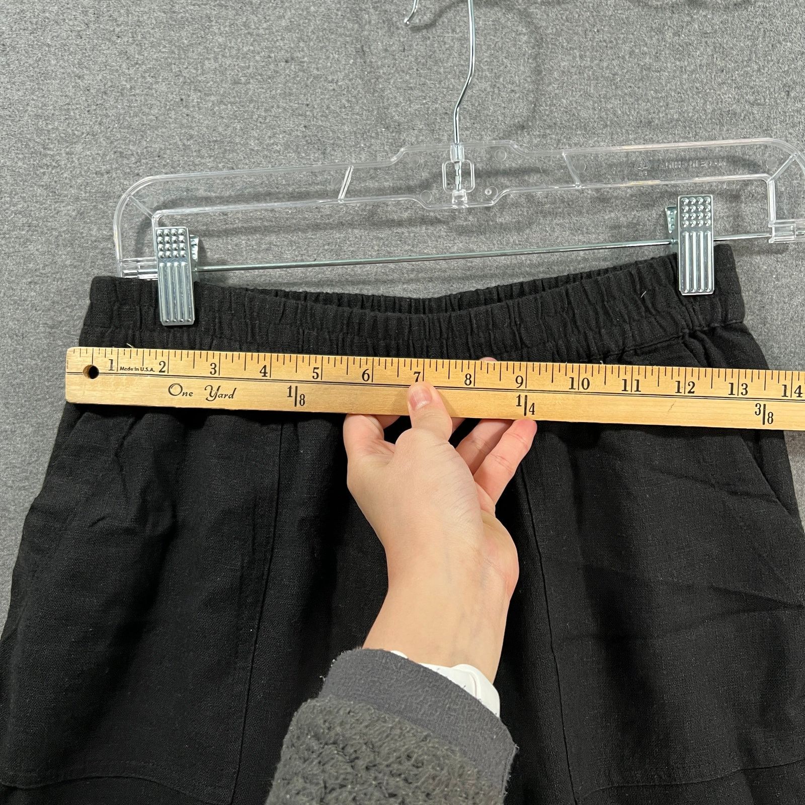 Other Susan Graver Petite Pure Easy Linen Utility Crop Pant Black Size 27" / US 4 / IT 40 - 6 Thumbnail
