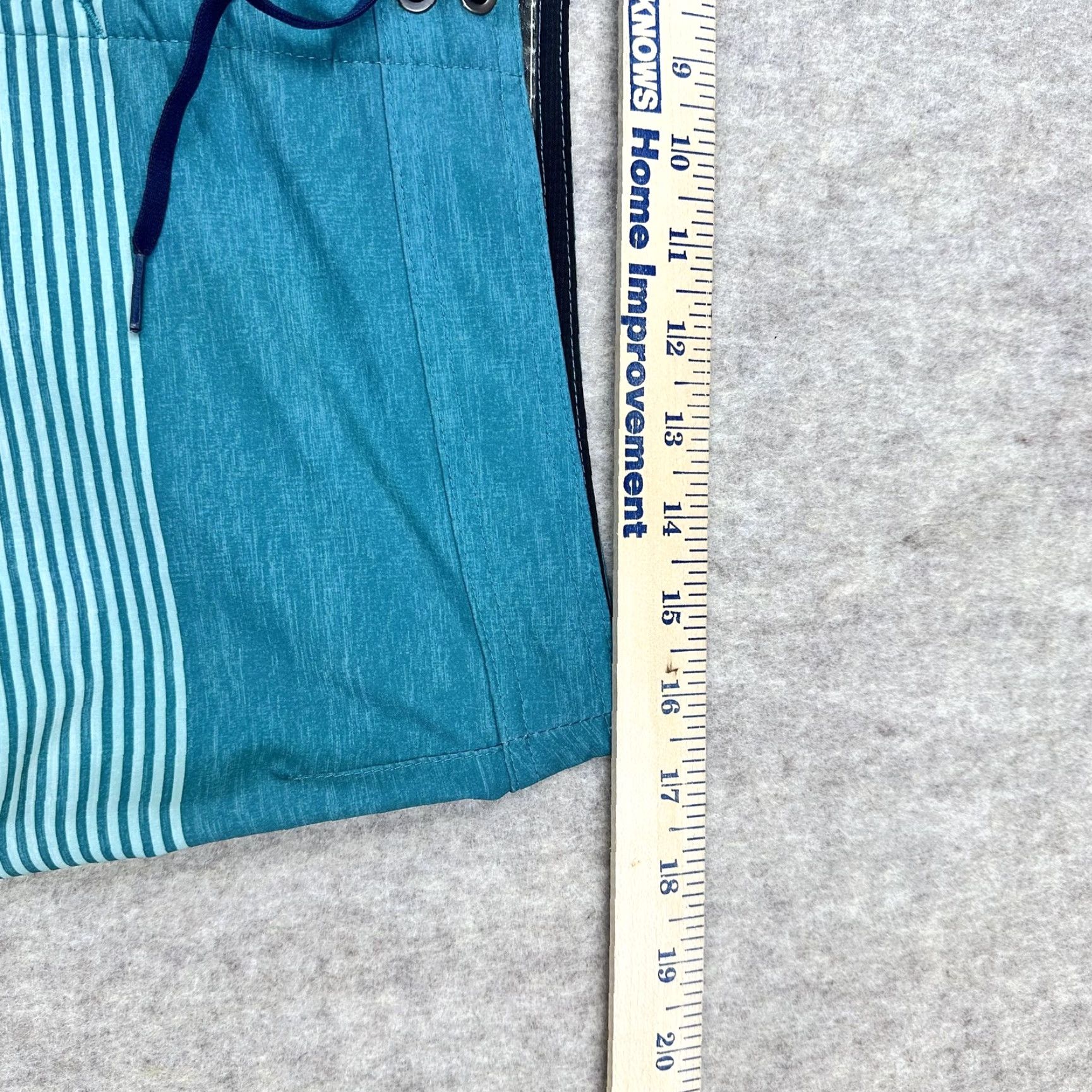 O'Neill O'Neill Hyperfreak Mens 32 Blue Teal Board Shorts Swim Trunks Stretch Striped Drawstring Back Pocket Polyester Spandex Surf Beach Summer Mens Size US 32 / EU 48 - 7 Thumbnail