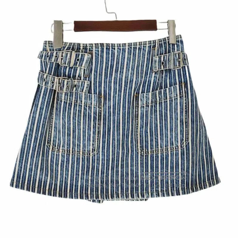 Dior Dior Women's Blue Cotton Striped Skirt . Size 23" - 2 Thumbnail