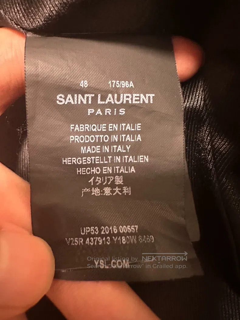 Saint Laurent Paris Saint Laurent Paris Red Knit Striped Baseball Jacket Size US M / EU 48-50 / 2 - 4 Thumbnail