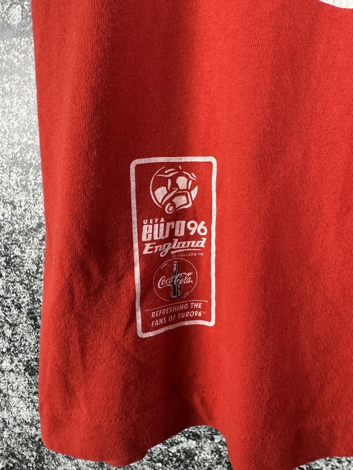 Coca Cola Vintage Coca Cola Euro 1996 England Soccer T-Shirt Enjoy XL Size US XL / EU 56 / 4 - 8 Thumbnail