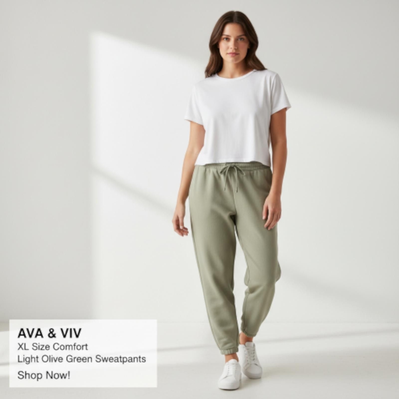 Other AVA & VIV XL Size Light Olive Green Sweatpants Size 40" / US 18 - 1 Thumbnail