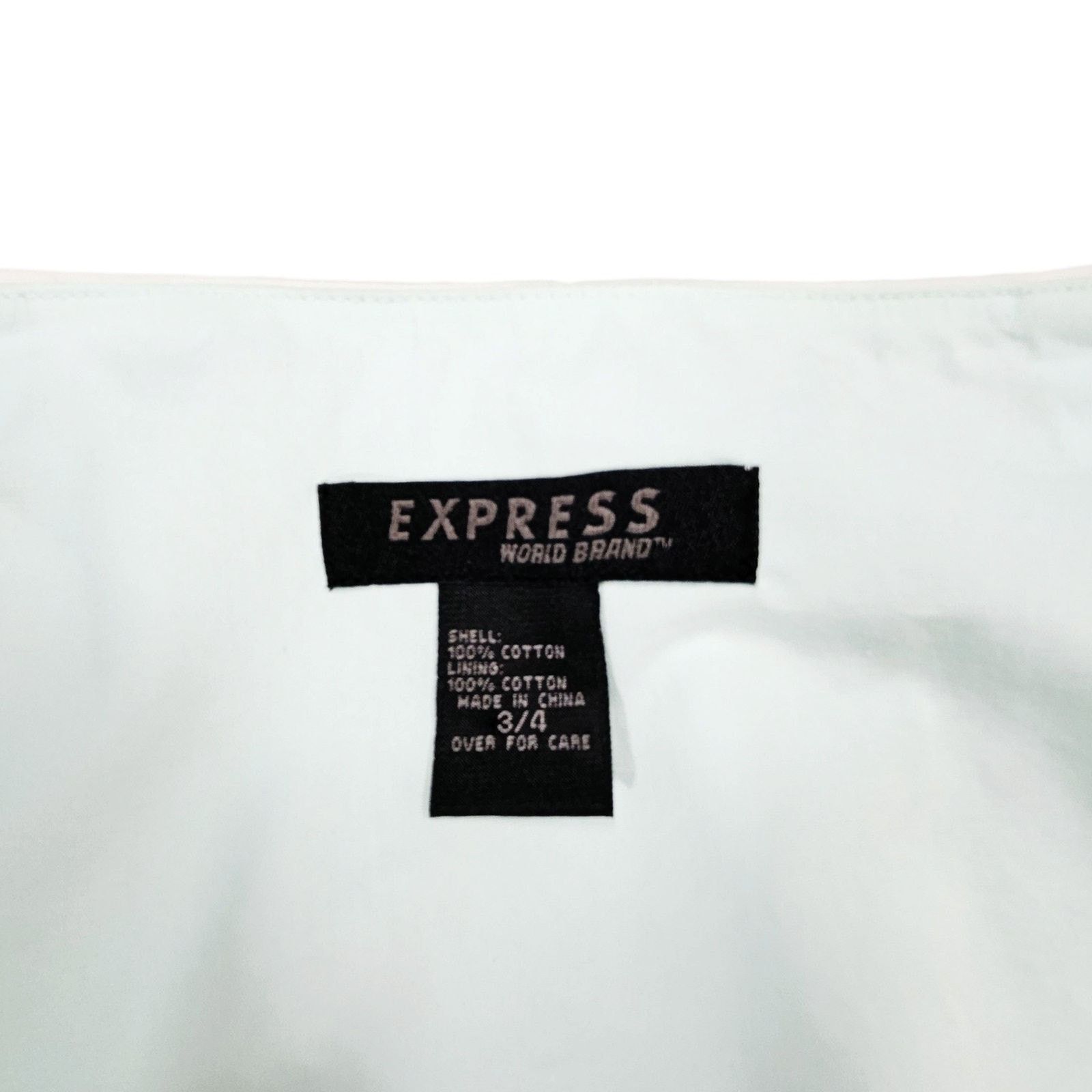 Express Express Embroidered Floral Border Skirt Light Blue White 3/4 Size 27" / US 4 / IT 40 - 5 Thumbnail