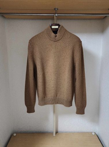 Tom Ford o1sm1stk0824 Cashmere Wool Mockneck Sweater in Brown Size US M / EU 48-50 / 2 - 1 Thumbnail