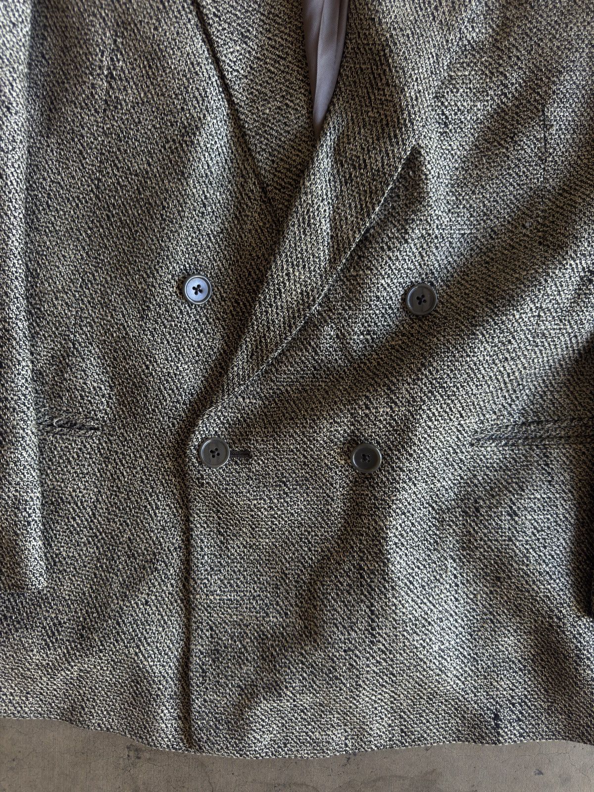 Dior Christian Dior Monsieur Vintage Silk Slub Tweed DB Jacket Size 44R - 8 Thumbnail