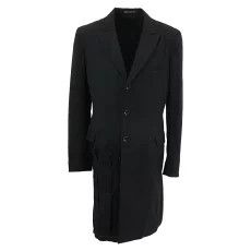 ジャケット・アウター Yohji Yamamoto POUR HOMME CHESTER COAT Yohji Yamamoto Pour Homme Wool Gabardine Chester Coat