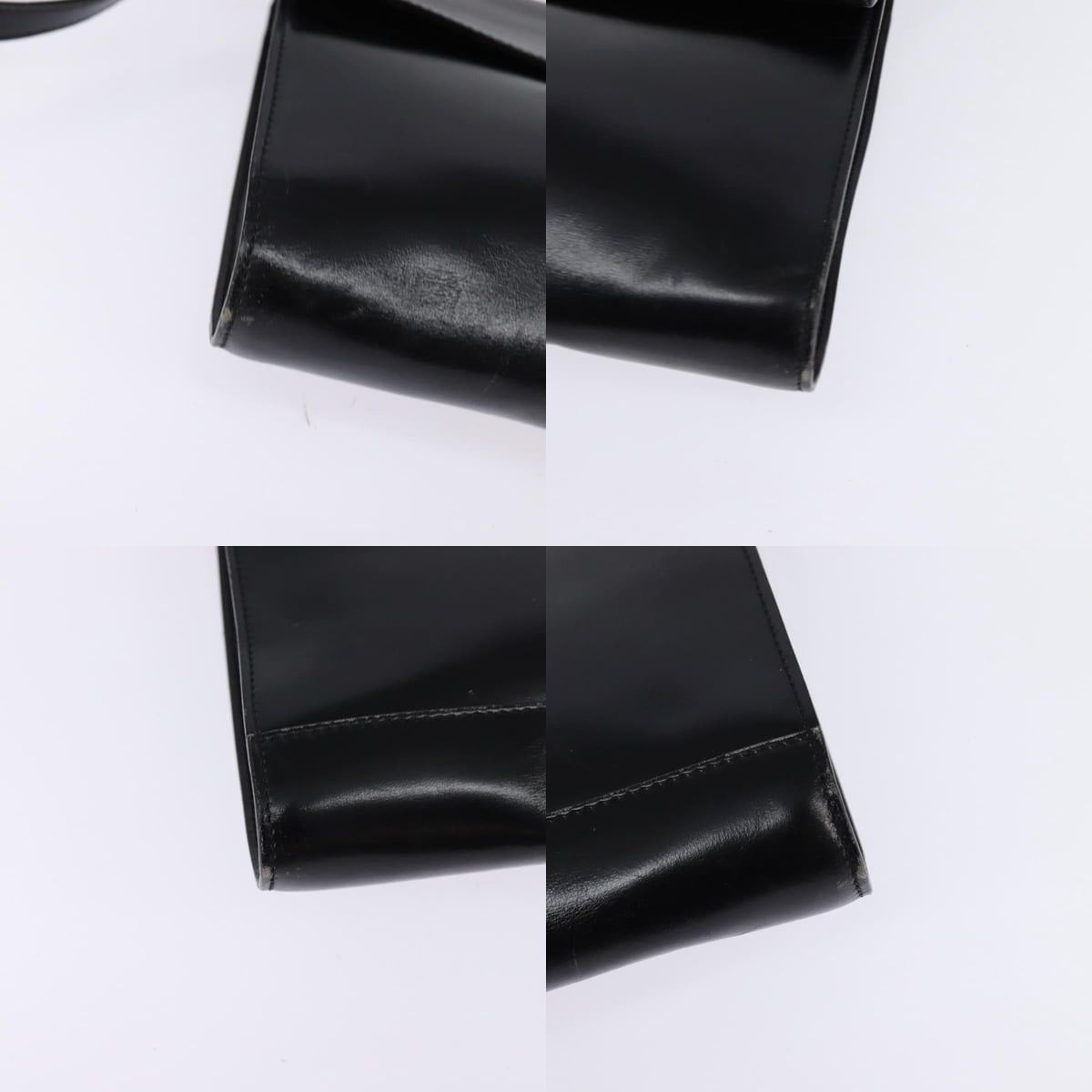 Celine CELINE Circle Shoulder Bag Leather Black Gold Size ONE SIZE - 10 Thumbnail