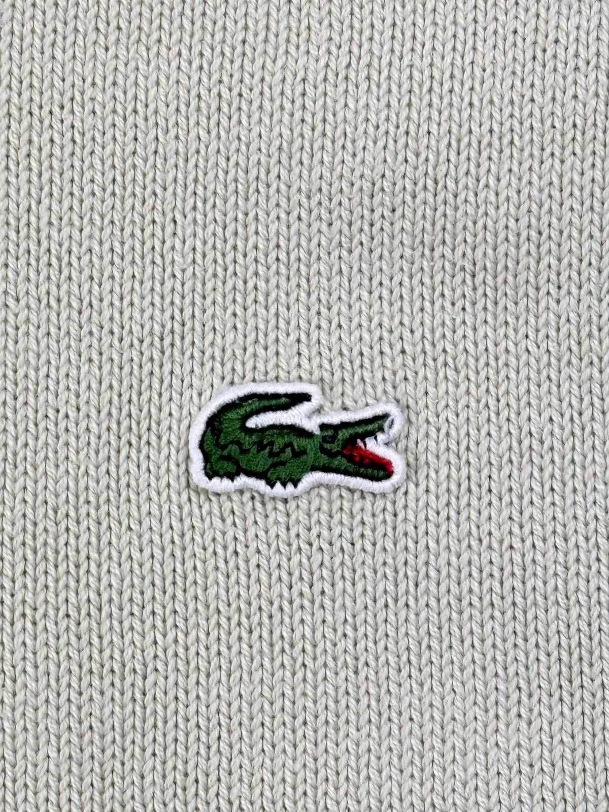 Lacoste Vintage Lacoste Light Green Logo Knit Crewneck Sweater Size US XXL / EU 58 / 5 - 7 Thumbnail