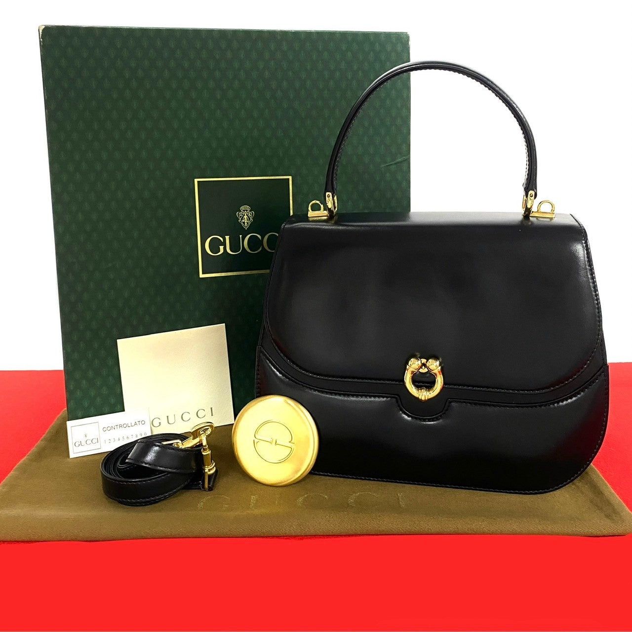 Gucci Gucci Shoulder Bag Black Leather Size ONE SIZE - 1 Thumbnail