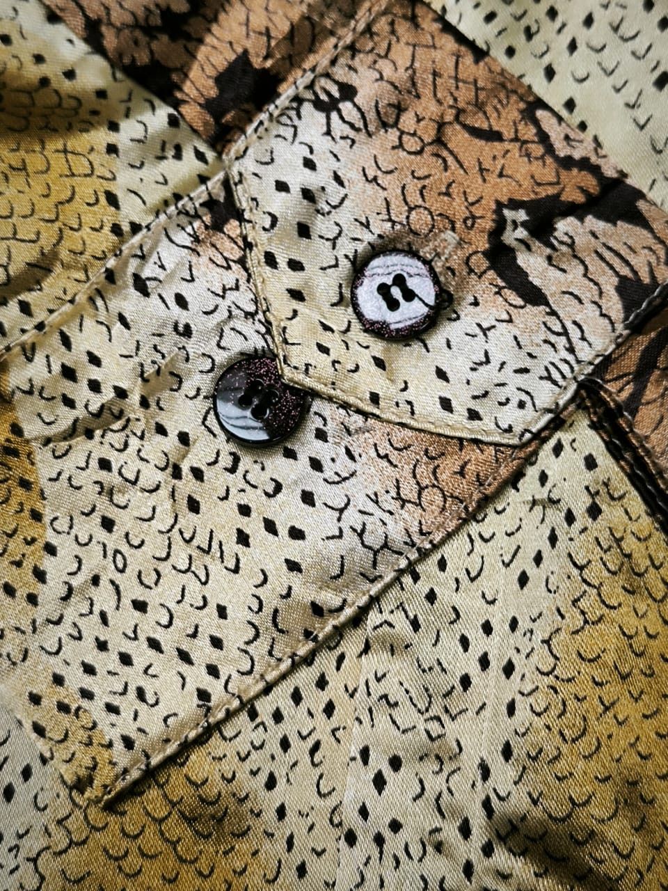 Japanese Brand × Vintage python pattern shirt Drop Head Size US L / EU 52-54 / 3 - 8 Thumbnail