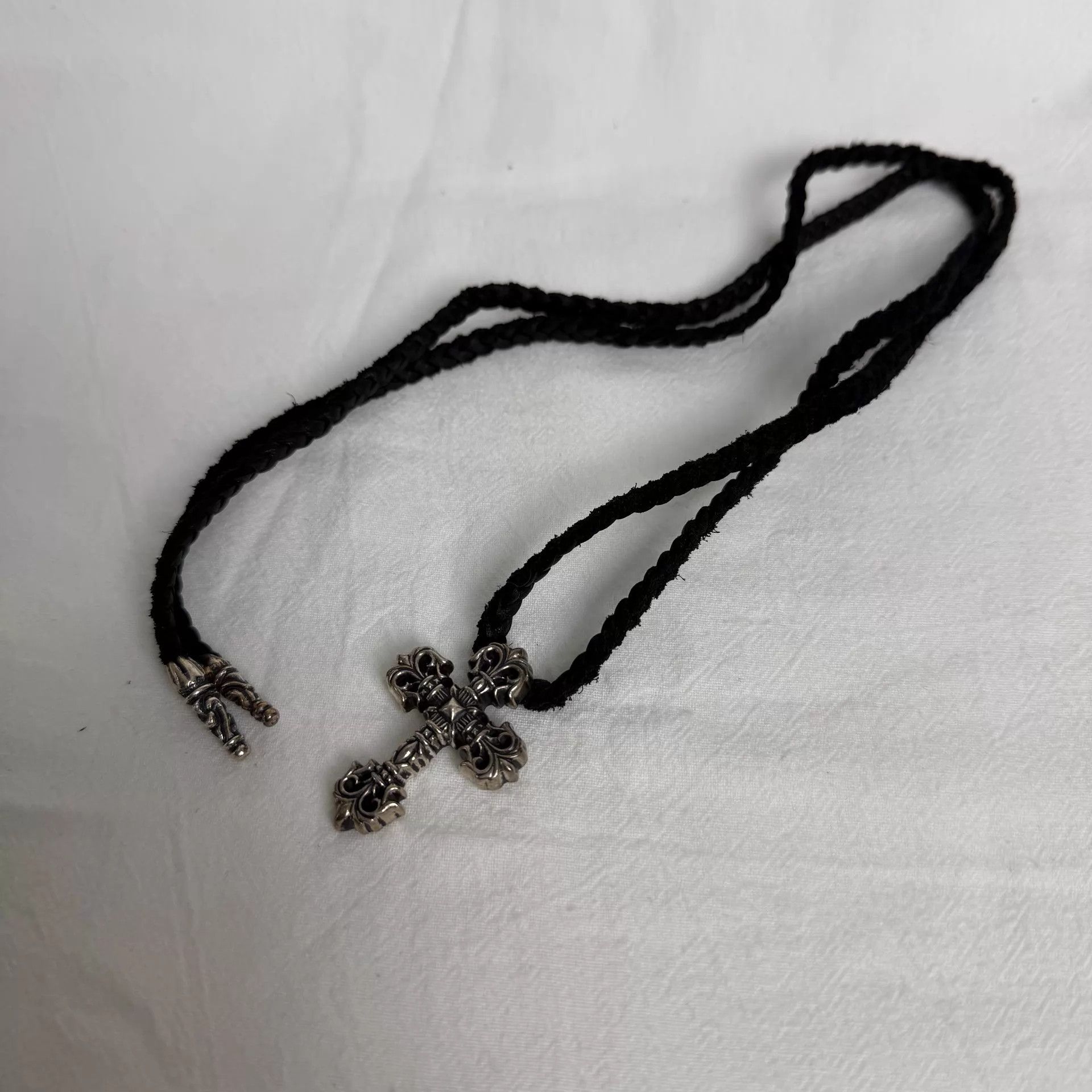 Chrome Hearts Chrome Hearts Leather Flame Cross Necklace M New Size ONE SIZE - 1 Thumbnail