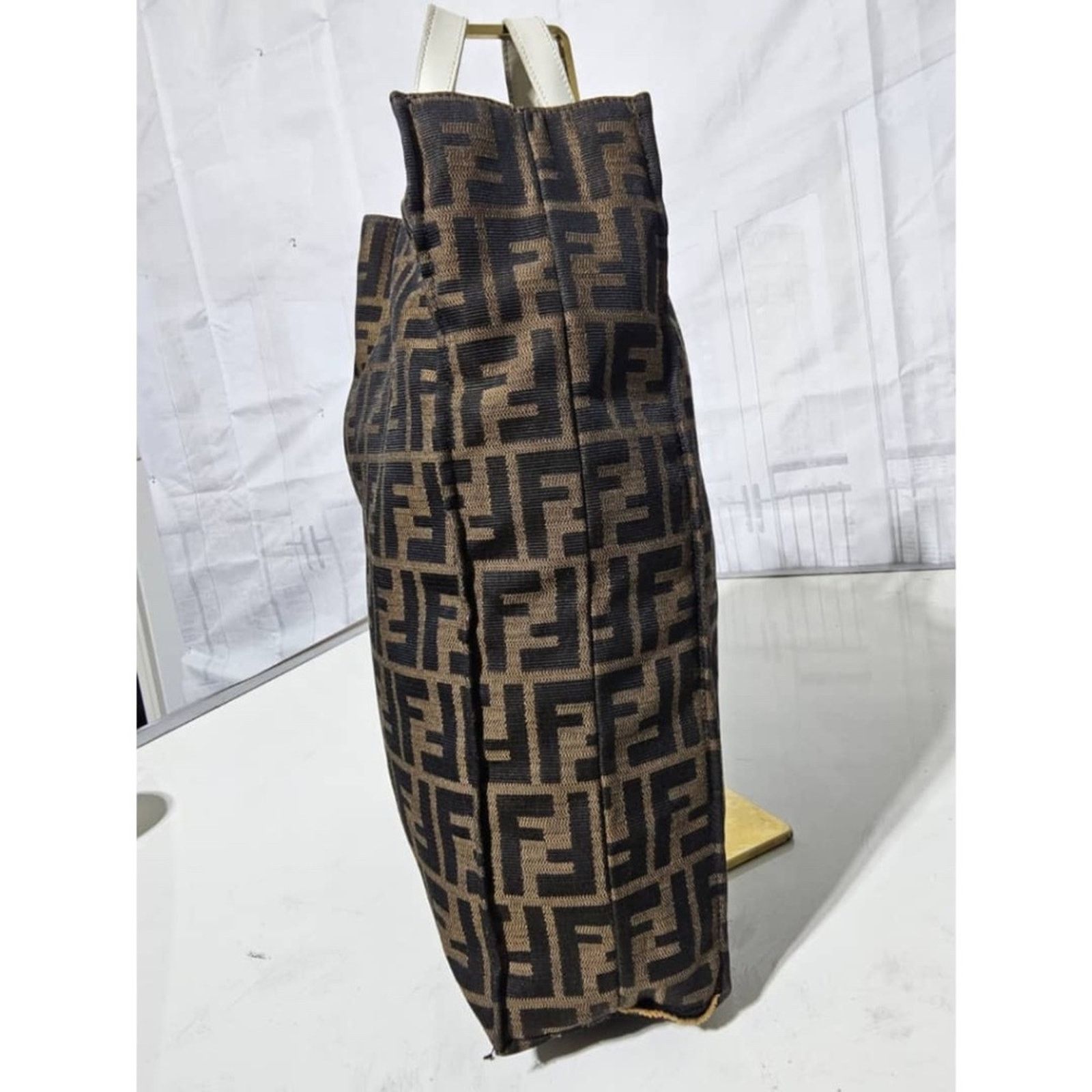 Fendi Authent FENDI Zucca Special Shopping Tote Tobacco TOP HANDLE Size ONE SIZE - 5 Thumbnail
