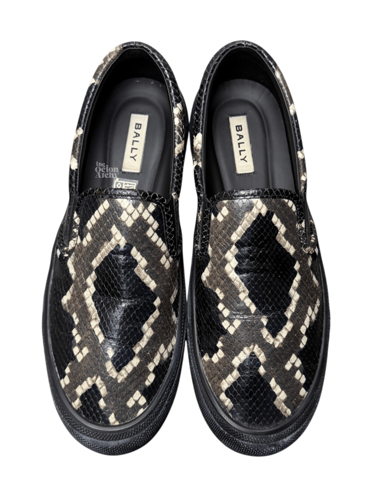 Bally Bally Leory Python Print Leather Slip-On Sneaker Size US 9.5 / EU 42-43 - 6 Thumbnail